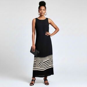 Vintage 80s Op Art Sleeveless Sheath
Midi Dress 🇨🇦